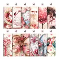 Lot de 12 papiers vintage Saint-Valentin avec motifs de cœur pour le scrapbooking - Style Journaling Saint-Valentin Vintage (QT1189)