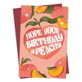Funny peach illustration birthday card with envelope and peachy greeting message - Peachy Birthday Style (QT933-10)