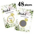 Set mit 48 Eucalyptus Brautparty Rubbellosen mit Blumenmuster und Gewinnerbeispiel - Eukalyptus-Stil (QT1249)