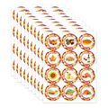 Thanksgiving sticker sheets featuring festive turkey, pumpkin, and maple leaf patterns - Harvest Season Diverse Theme (QT1028-4)