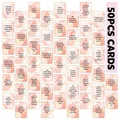 50 pink marble affirmation cards with gold borders for wealth and daily motivation - Money Affirmation Cards (QT1235)