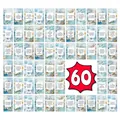 Set di 60 carte di affermazione quotidiana per donne con citazioni motivazionali e fiori - 60 Carte