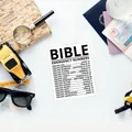 Sticker transfert UV numéros d'urgence de la Bible pour verre 16oz avec versets - Style Numéros d'Urgence de la Bible (QT1053-1)