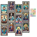 12er-Set gotische Skelett-Postkarten im Tarot-Stil für die Vatertags-Wanddekoration - Tarot Skelett Serie (QT1259)