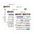 Divertidas etiquetas de vino 'Work Bestie' con tipografía artística colorida a mano - Estilo Work Bestie (QT955-3)