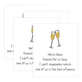 Etiquetas divertidas para botellas de vino con frase de amistad para decorar fiestas - Estilo Amigo Mala Influencia (QT955-4)