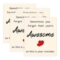 Funny 'You're Awesome' wine bottle stickers for birthday party decor, 4-pack set - Reminder Awesome (QT955-9) / 4pcs