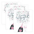 Set of 4 illustrated 'You're engaged' wine bottle labels for engagement party decor - Engaged Blessing (QT955-10) / 4pcs