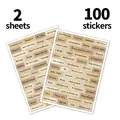 Detailed close-up of 100 vintage inspirational quote stickers for scrapbooking and journaling - Vintage English Inspirational Phrases Style (QT1298)