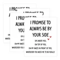 Funny adult humor wine bottle labels with black text and red hearts for party decor - Humorous Promise (QT955-14) / 4pcs