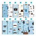 Detailed grid view of 12-piece Father's Day bow decorative paper scrapbook stickers set - Vintage Tools Style (QT1265-4)