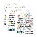 Funny wine bottle labels with colorful motivational text and cute rainbow illustrations - Rainbow Stars (QT955-16) / 4pcs