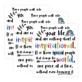 Funny wine bottle labels for birthday party featuring inspirational quote card design - Inspirational Life (QT955-17) / 4pcs