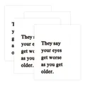 Funny wine bottle labels with humorous quotes for birthday party decoration 4 pack set - Eyes Age Humor (QT955-20) / 4pcs