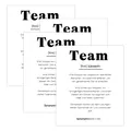 Minimalist Team definition adhesive stickers with black typography on white art paper - German Team Definition Style(QT1282-3)