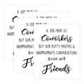 Funny coworker appreciation labels set with witty quotes on premium white cardstock - Coworker Job Humor (QT955-22) / 4pcs