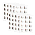 Class of 2025 graduation stickers featuring 10 round black and gold envelope seal labels - Round Character Inspirational Quotes Style (QT1312) / 10 Pieces/Pack (Total 120 Stickers)
