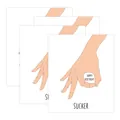 Funny Happy Birthday Sucker hand gesture sticker pack for wine bottles and card decor - Birthday Sucker Humor (QT955-26) / 4pcs