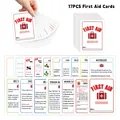 Lot de 17 cartes de guide de premiers secours pour les soins d'urgence en plein air - Style Manuel de Premiers Secours (QT1344)