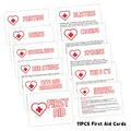 Set of 11 English first aid guide cards for emergency medical care and outdoor injuries - First Aid Flashcard Set (QT1341)
