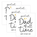 Pack de 4 pegatinas blanco y dorado Greatest Dad of All Time para botellas de padre - Estilo Greatest Dad Of All Time (QT1274-6)