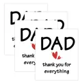 Pack de 4 pegatinas de botellas para el Día del Padre con texto DAD y corazones rojos - Estilo DAD Thank You For Everything (QT1274-7)