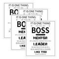 4-pack of creative self-adhesive wine labels with gratitude quotes for bosses and mentors - Mentor Leader Tribute Style (QT1210-7)
