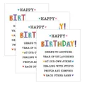 Set of 4 funny self-adhesive wine bottle labels featuring colorful Happy Birthday messages - Happy Birthday Colorful Style (QT1210-10)