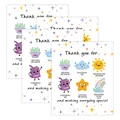 Set of 3 cartoon thank you greeting cards with cute growth and story themes - Helping Me Grow Thanks Style (QT1210-13)