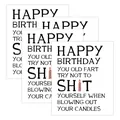 Funny self-adhesive birthday wine labels with creative typography and candle graphic - Funny Birthday Candle Style (QT1210-14)