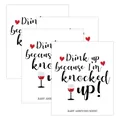 Self-adhesive wine bottle labels with funny pregnancy announcement and red heart details - Pregnancy Announcement Style (QT1210-16)