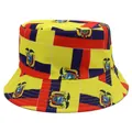 Chapeau bob d'extérieur avec imprimé drapeau de l'Équateur et motif blason - M (56-58cm) / Style Drapeau Équateur