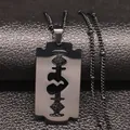 Punk style stainless steel razor blade pendant necklace with heart hollow in gunmetal grey - 50cm / Black