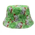 Hellgrüner Fischerhut für Damen und Herren mit Koala- und Monstera-Blatt-Druck für draußen - M (56-58cm) / Koala Und Tropisches Blatt (Stil 2)