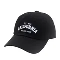 Klassieke zwarte katoenen baseballcap met wit California Golden State borduursel - Zwart (CALIFORNIA)