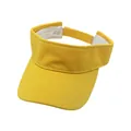 Visière de soleil jaune vif pour sports d'été avec fermeture à sangle réglable à l'arrière - Adulte Ajustable / Jaune