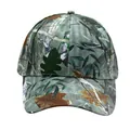 Detail der taktischen Baseballkappe mit Blattmuster-Tarnung und hochwertigen Nähten - Verstellbar / Kiefernnadelzweig Camouflage Stil (Stil 4)