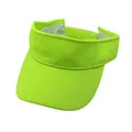 Visière pare-soleil vert fluo à large bord en polyester pour les activités de plein air - Adulte Ajustable / Vert Fluorescent