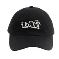 Casquette de baseball noire classique avec broderie LOVE blanche en 3D sur fond blanc - Réglable / Noir