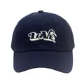 Casquette de baseball bleu marine en coton avec broderie LOVE blanche et visière - Réglable / Bleu marine