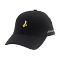 Classic black cotton baseball cap with yellow banana embroidery and white text - Black Banana Embroidered Style (Style 5)