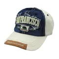 Vintage San Francisco embroidered baseball cap in washed denim with distressed details - Adjustable / Off-white