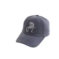 Vintage dark gray baseball cap for kids with detailed dinosaur skeleton embroidery - Adjustable / Gray
