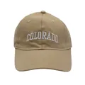Klassische khakifarbene Kinder-Baseballkappe mit weißer COLORADO-Stickerei aus Baumwolle - Verstellbar / Dunkelkhaki