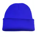 Berretto classico in maglia a coste blu reale per calore e comfort invernale - Taglia unica / Blu
