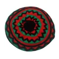 Detail der Strickstruktur der jamaikanischen Rasta-Mütze mit Wellenmuster - Wellenförmiger Radialer Texturstil (Reggae Hat Style 4)