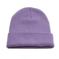 Bonnet en maille côtelée unisexe lavande pour les activités de plein air en automne - Taille unique / Mauve Clair