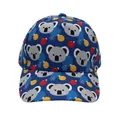 Kids navy blue baseball cap featuring cartoon koala and Christmas ornaments print - Adjustable [48-54cm] / Navy Koala Christmas Ball (Pattern 27)