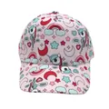 Pink kids baseball cap with cute unicorn and rainbow print on cotton canvas fabric - Adjustable [48-54cm] / Pink Cute Unicorn (Pattern 31)