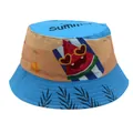 Chapeau bob bleu pour enfants avec texte Summer et motif pastèque de dessin animé - 54cm / Bleu